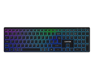 CANYON Klawiatura HKB-W11 UK/US RGB Dwa Tryby Bezprzewodowa Czarna - 1348463 - zdjęcie 1